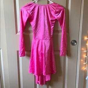 Pink High Low Dance Bodysuit